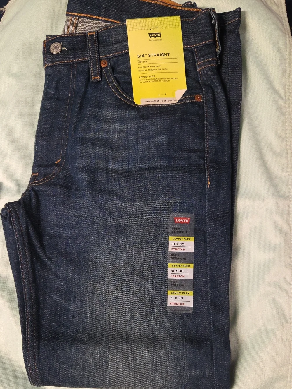 Levi's 514 Dark Blue Straight Fit Men's Jeans